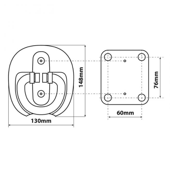 Shield 4, motorcycle anchor to be installed on the floor