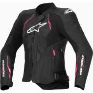 Jacket Stella Dusk Leather Black White Fuxia