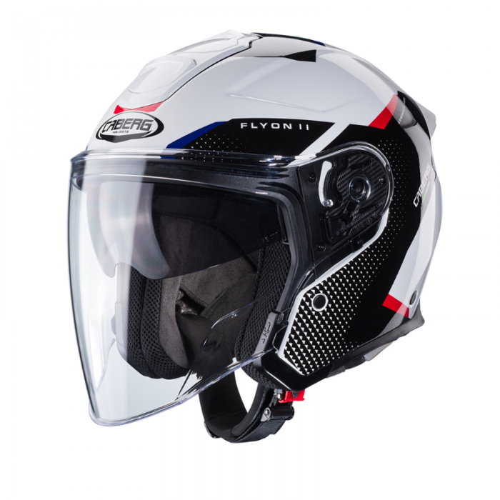 Casco Flyon II Boss Bianco Rosso Blu