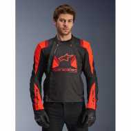 Giubbotto T-Stunt Air tex Nero Rosso Fluo