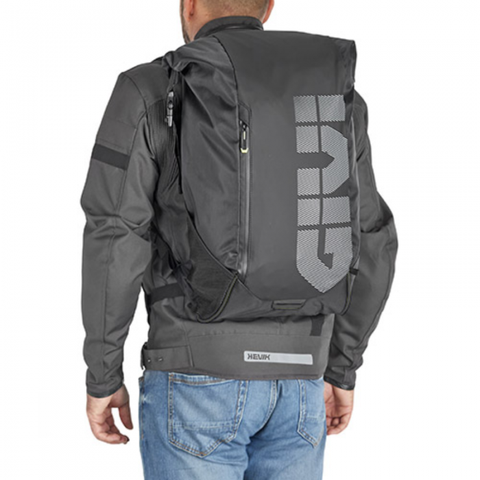EA148B Black Roll Top Backpack