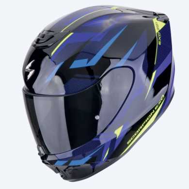 Casco Exo 391 Aaxo Nero Blu Giallo