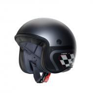 Casco Freeride X Daytona 09 grigio metallizzato nero bianco