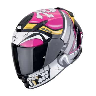 Casco Exo 491 Pirate rosa nero bianco
