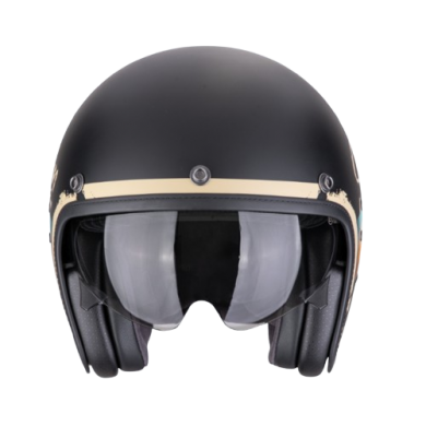 Casco Belfast Evo Adonis nero opaco beige