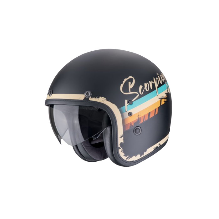 Casco Belfast Evo Adonis nero opaco beige