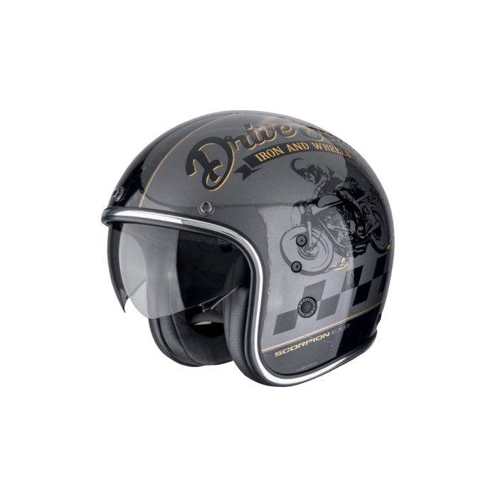 Casco Belfast Evo Drive Fast argento nero oro