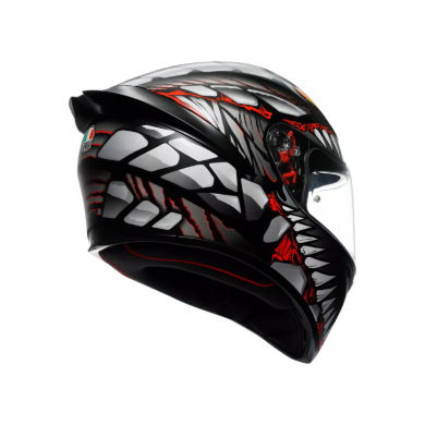 Helmet K1 S E2206 Lyzard nero opaco grigio rosso