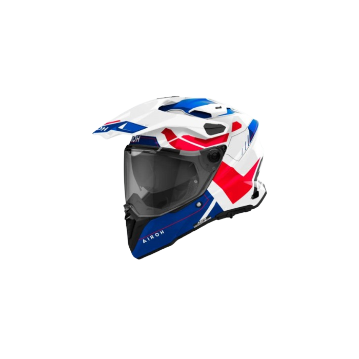 Casco Commander2 Reveal Bianco Blu Rosso