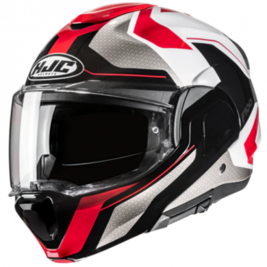 HJC Helmet F100 Bios MC1 white red black
