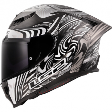 Helmet FF807 Dragon Enthum Gloss black white gray