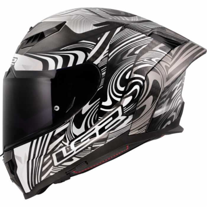 Helmet FF807 Dragon Enthum Gloss black white gray