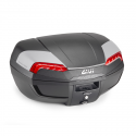 Bauletto Riviera E45N2 Monolock® 46 lt. nero con catadiottri rossi