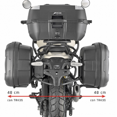 Coppia valigie laterali 35 lt nero grigio Trekker Lite TRK35BN