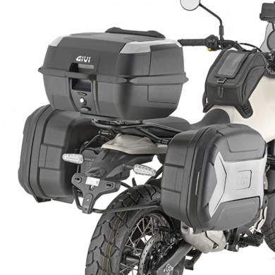 Pair of black gray side top cases 35 lt TRK35BN Trekker Lite