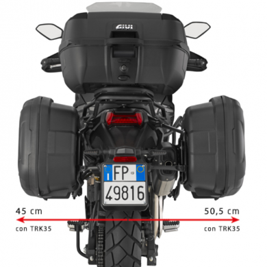 Coppia valigie laterali 35 lt nero grigio Trekker Lite TRK35BN