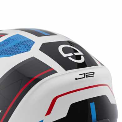 Casco J2 Sigma Blu Bianco Rosso