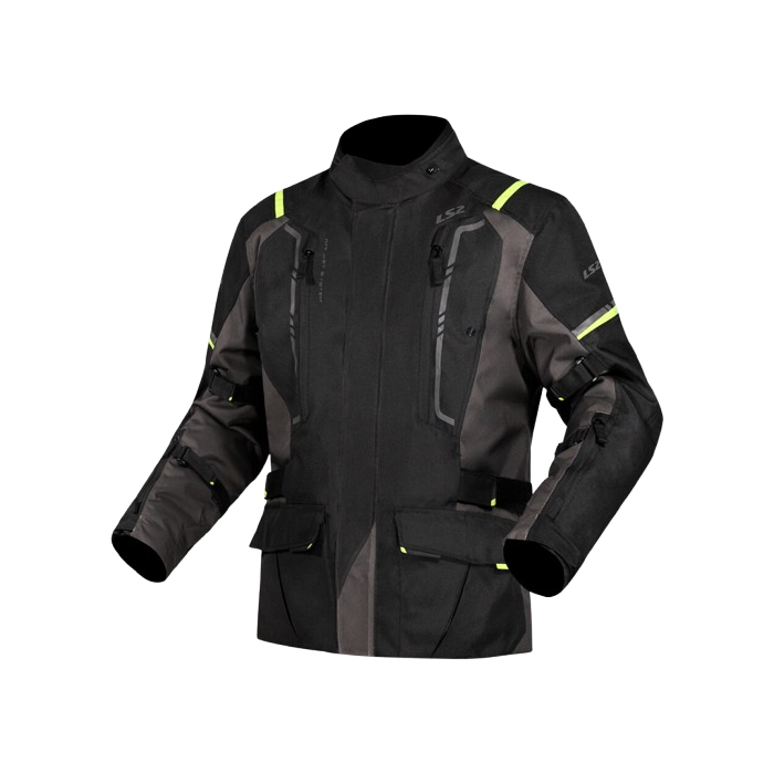 Narvik Jacket WP Black Gray Neon Yellow