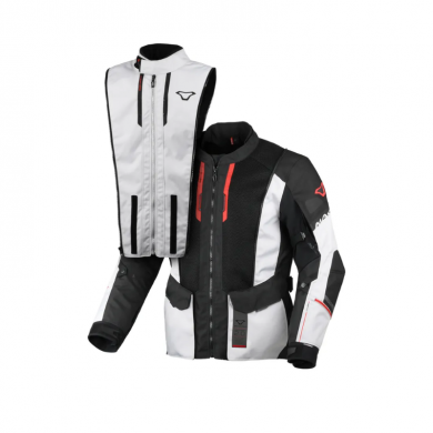 Macna Air Hybrid 2.0 WP Jacket gray black red