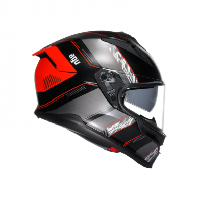 Casco AGV K7 Kyber nero opaco rosso