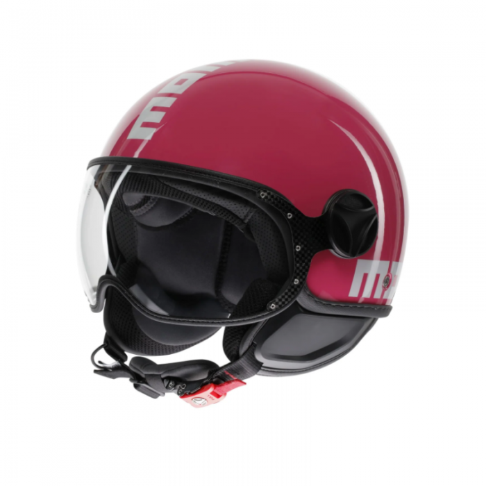 Casco Fighter Classic 06 Fuxia bianco