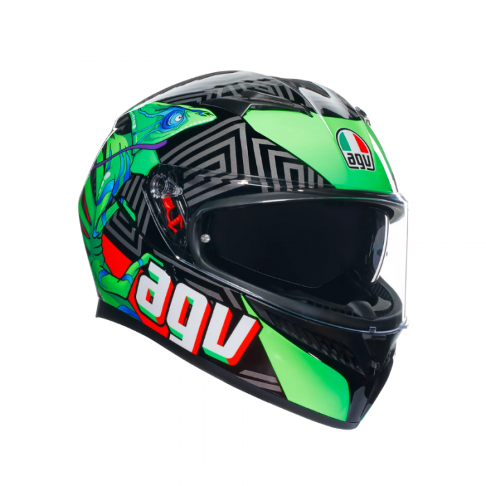 Helmet K3 E22.06 2.0 Kamaleon black green
