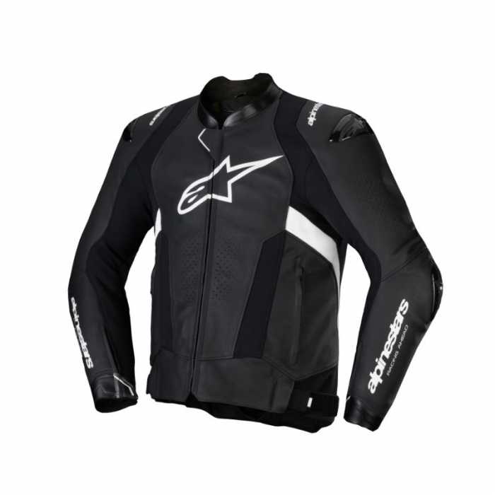Jacket Missile V3 Leather Black White