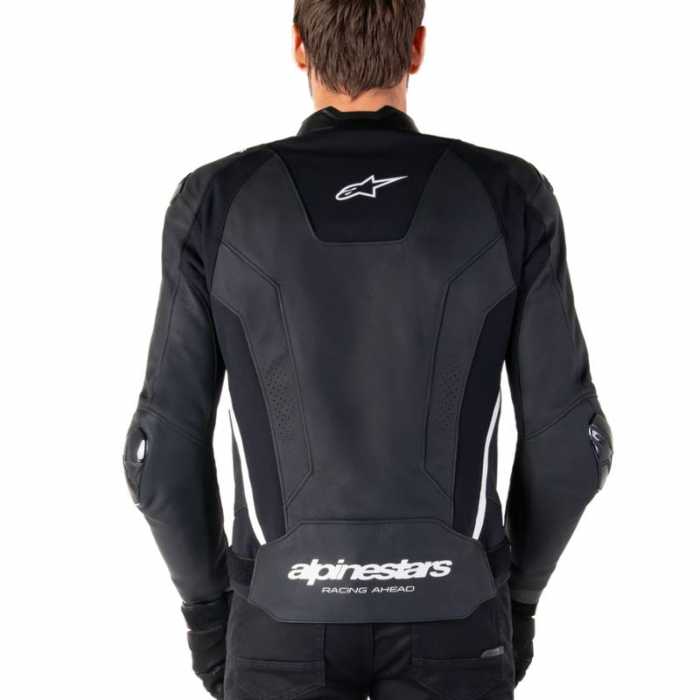 Jacket Missile V3 Leather Black White
