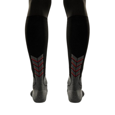 Kedra-T Long Knee-High Socks Black Gray Red Ultralight