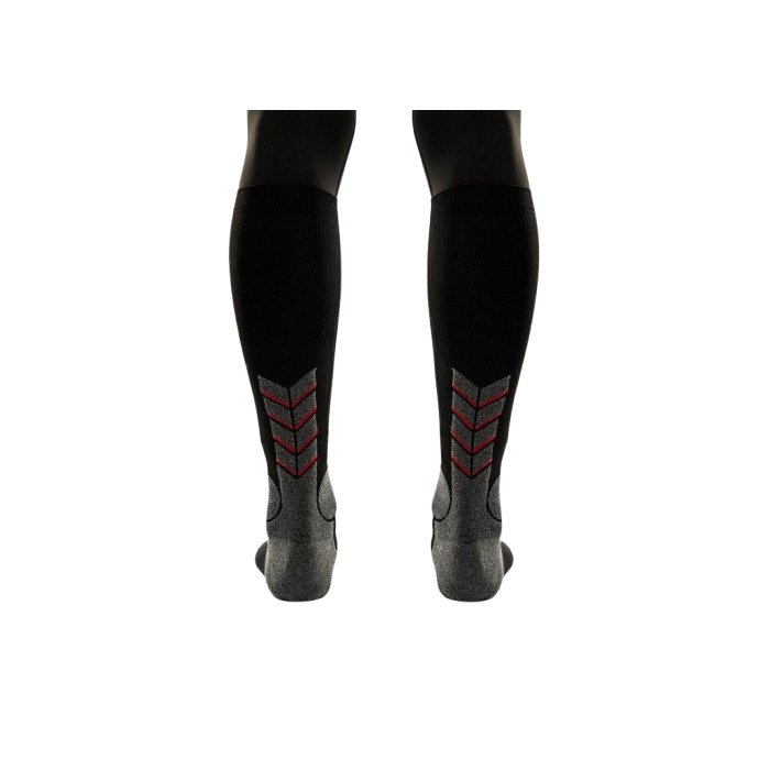Kedra-T Long Knee-High Socks Black Gray Red Ultralight