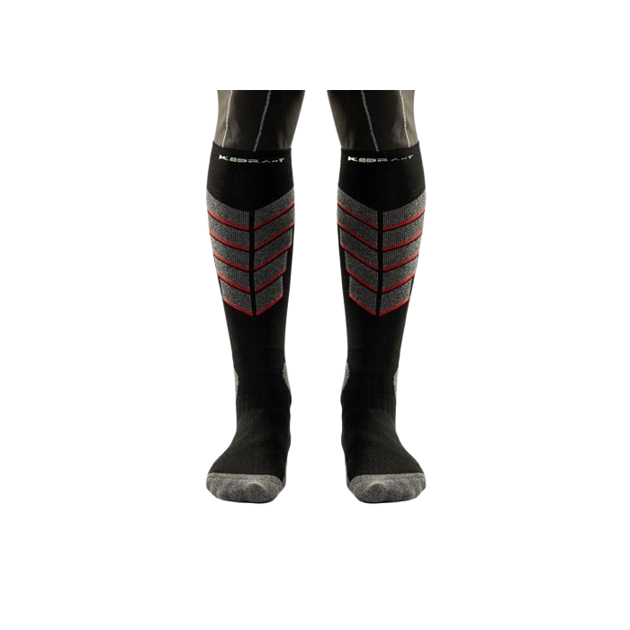 Kedra-T Long Knee-High Socks Black Gray Red Ultralight