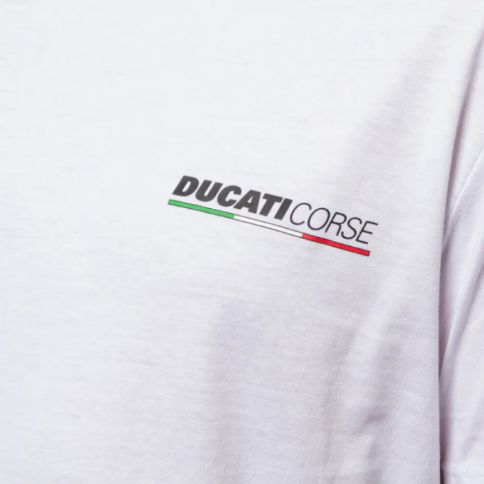 Ducati T-shirt Respect for Bikers white black