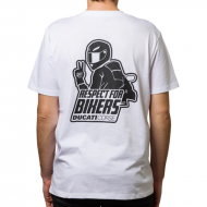 Ducati T-shirt Respect for Bikers white black