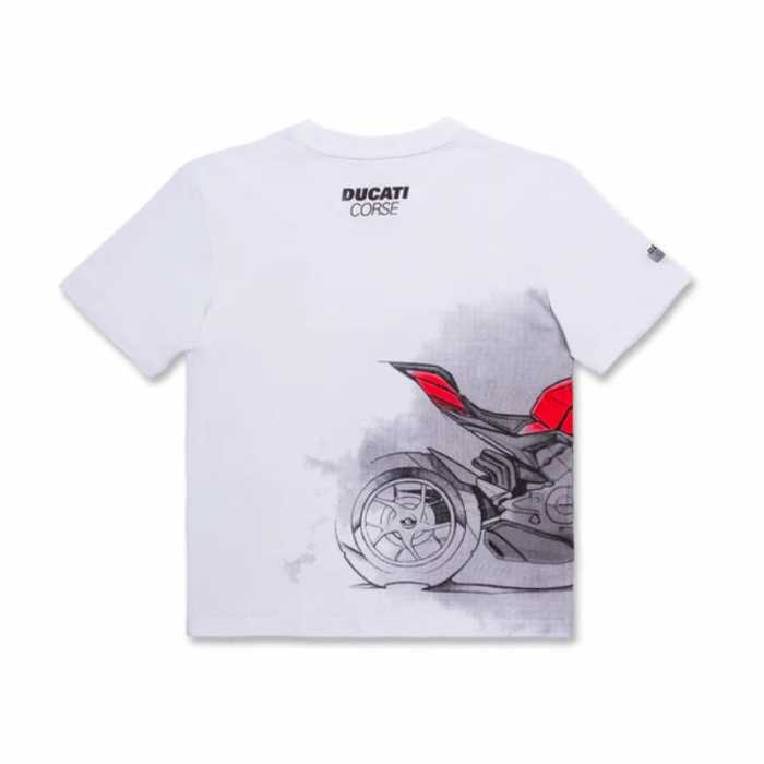 T-shirt Ducati Discovery per bambini bianca