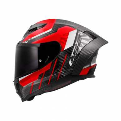 Casco FF807 Dragon Trax Carbon rosso nero