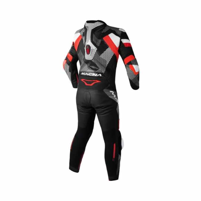 Macna Leather Suit Ignite 1 pc white red black