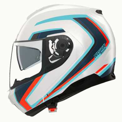 Casco N100-6 Radiante N-com Bianco Blu Rosso