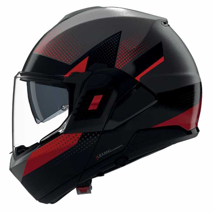 Helmet N120-1Ciclone N-com Black Grey Red
