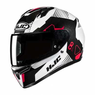 Casco C10 Aspa Nero Bianco Rosso