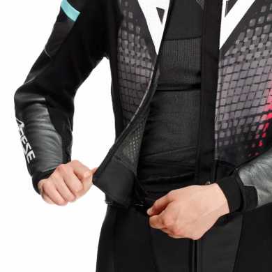 Leather Suit Fulminea Lady Black Pink Light Blue