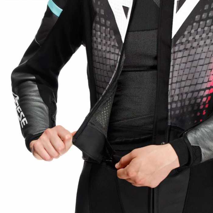 Leather Suit Fulminea Lady Black Pink Light Blue