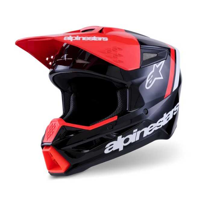 Casco SM3 Radium ECE06 Rosso Nero Bianco