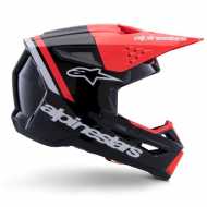 Casco SM3 Radium ECE06 Rosso Nero Bianco