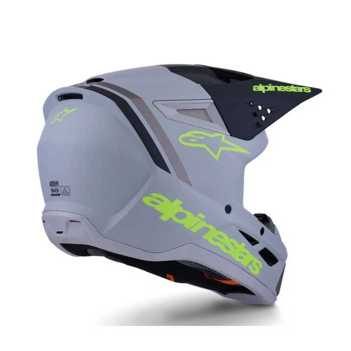 Casco SM3 Radium ECE06 Grigio Opaco Giallo