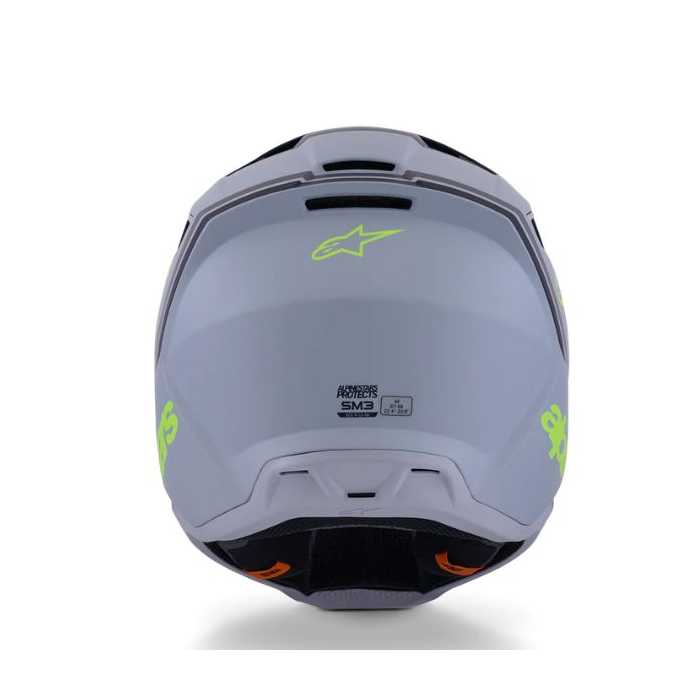 Casco SM3 Radium ECE06 Grigio Opaco Giallo
