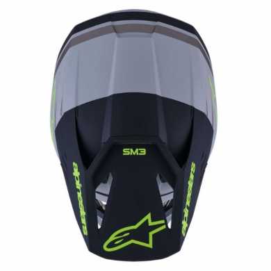 Casco SM3 Radium ECE06 Grigio Opaco Giallo