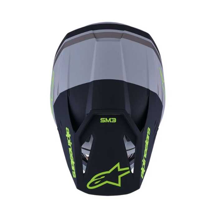 Casco SM3 Radium ECE06 Grigio Opaco Giallo