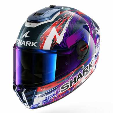 Casco Spartan RS Carbon Zarco Signature Carbonio Bianco Viola