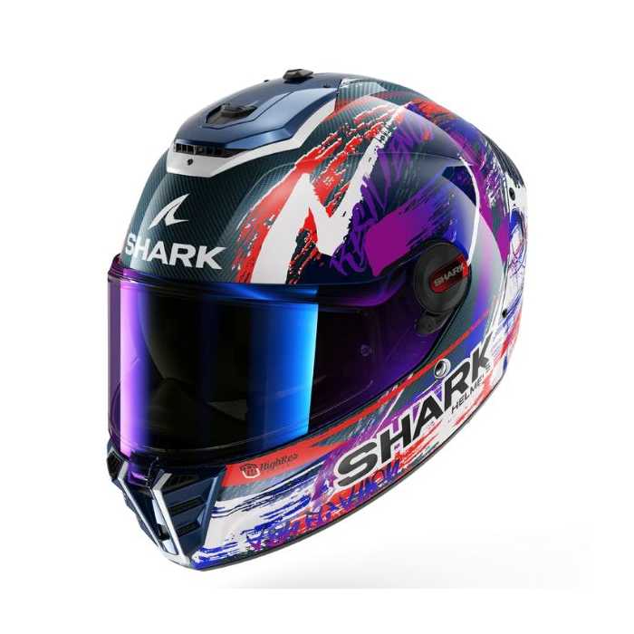 Casco Spartan RS Carbon Zarco Signature Carbonio Bianco Viola