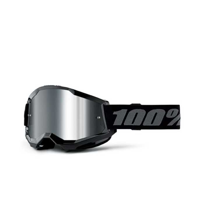 Maschera Strata 2 Nero Lente Specchio Argento KIDS